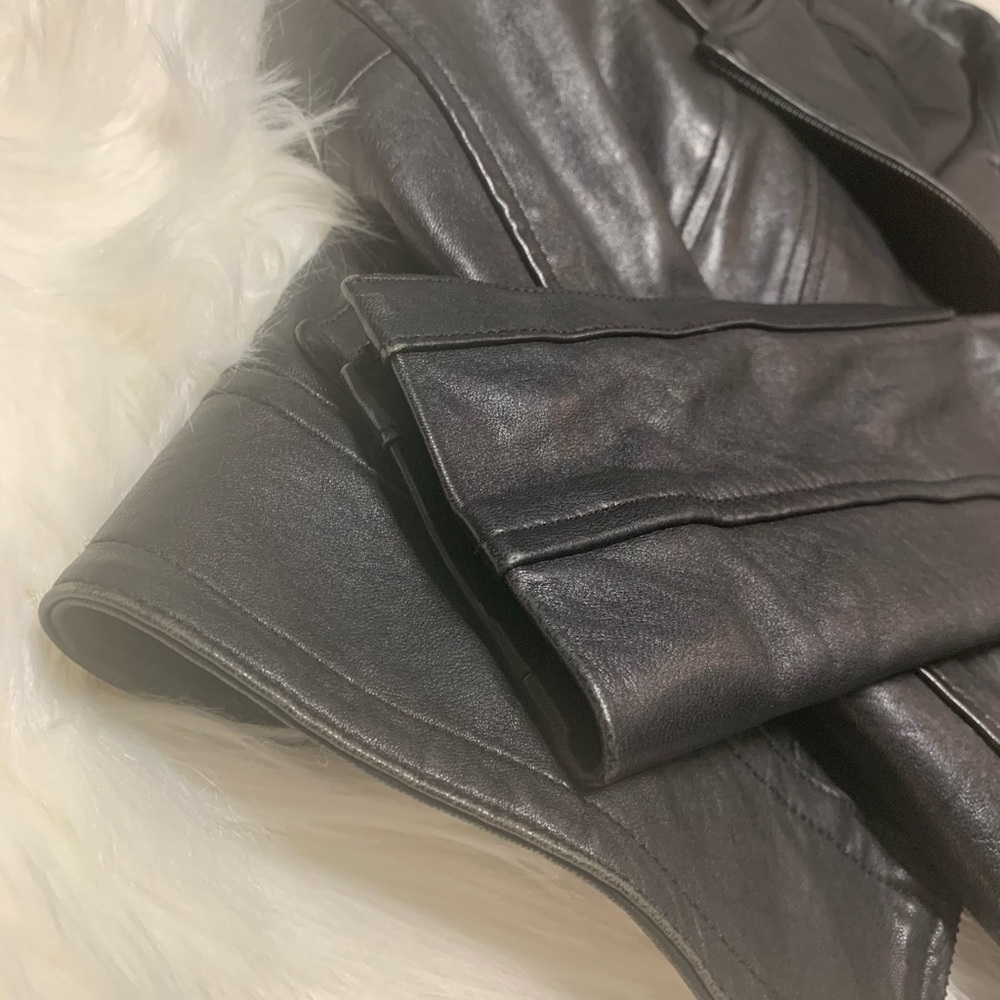 Mackage Black Leather Jacket - Picture 5 of 8